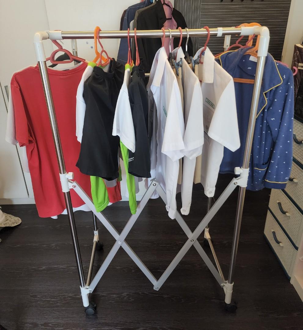Korean clothes rack foldable, Furniture & Home Living, Home Improvement