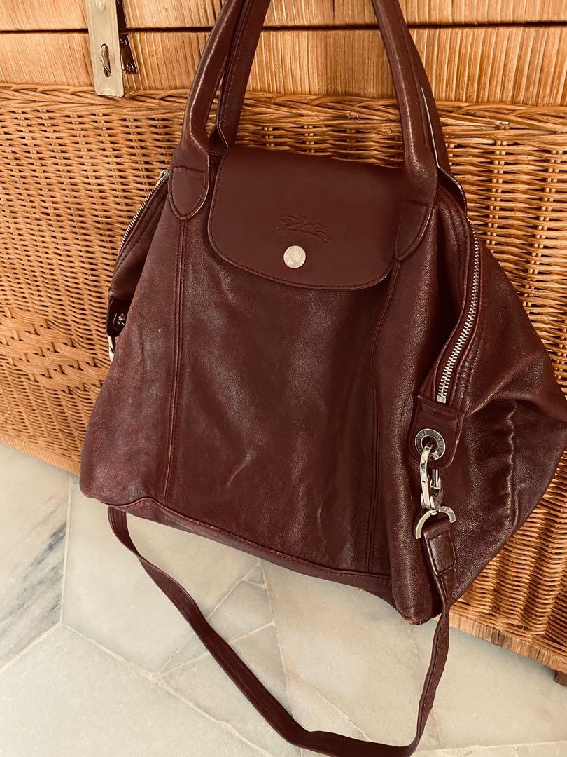 Longchamp lamb leather bag