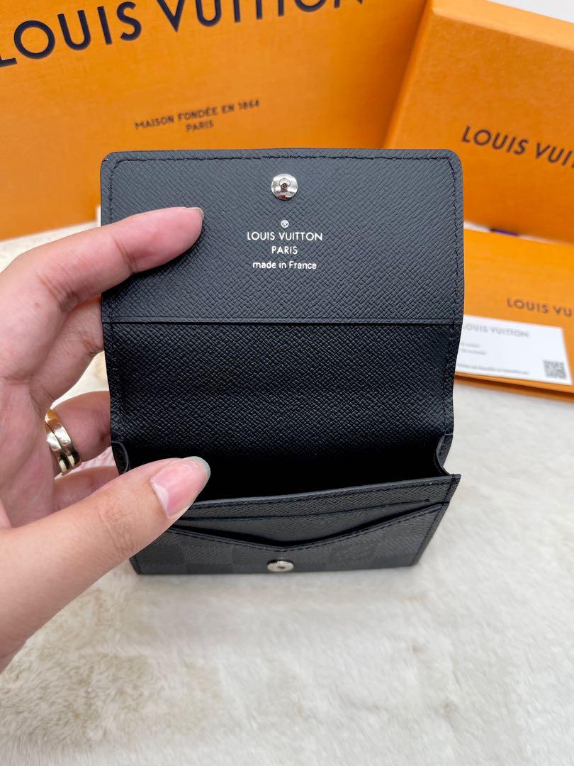 Louis Vuitton Damier Graphite Enveloppe Carte de visite, Black