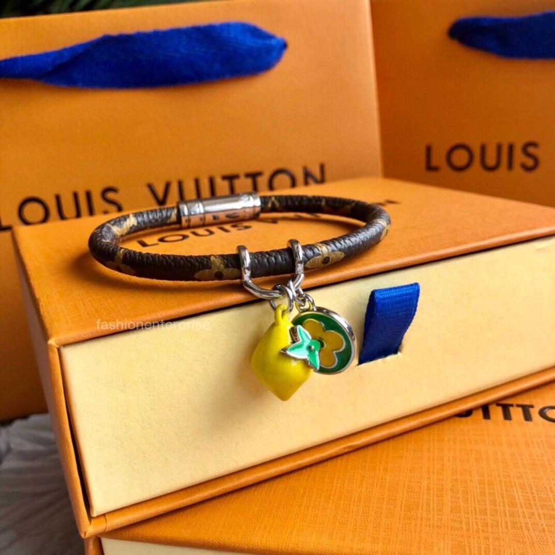 Louis Vuitton Hang It LV Fruits Lemon Bracelet Monogram Brown for Men
