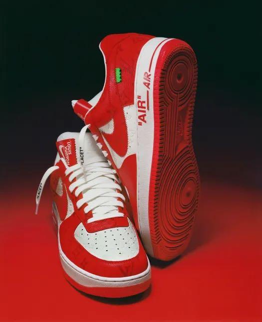 Louis Vuitton Nike Air Force 1 Low Virgil Abloh White Red