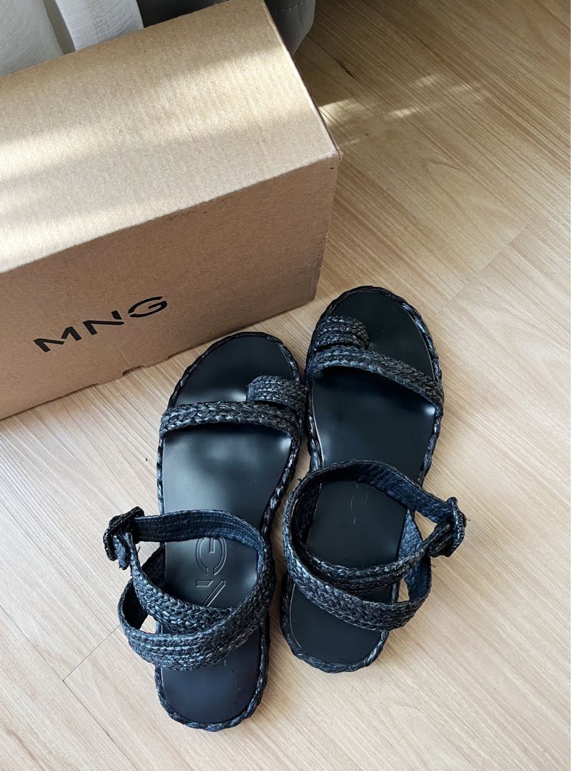 Mango Raffia Braided Sandals Women s Fashion Footwear Flats