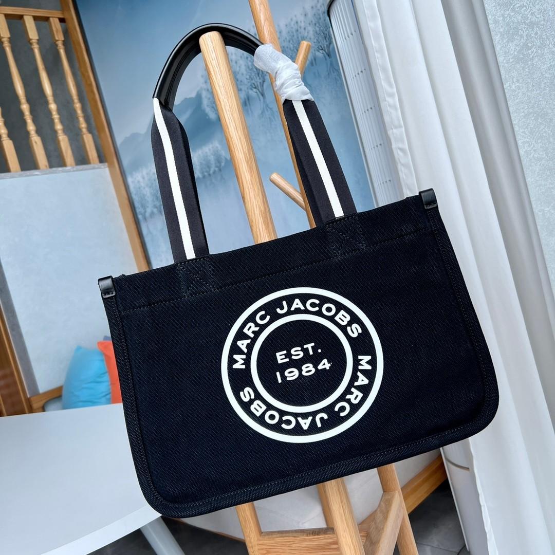 Marc Jacobs Signet Canvas Black Tote Bag