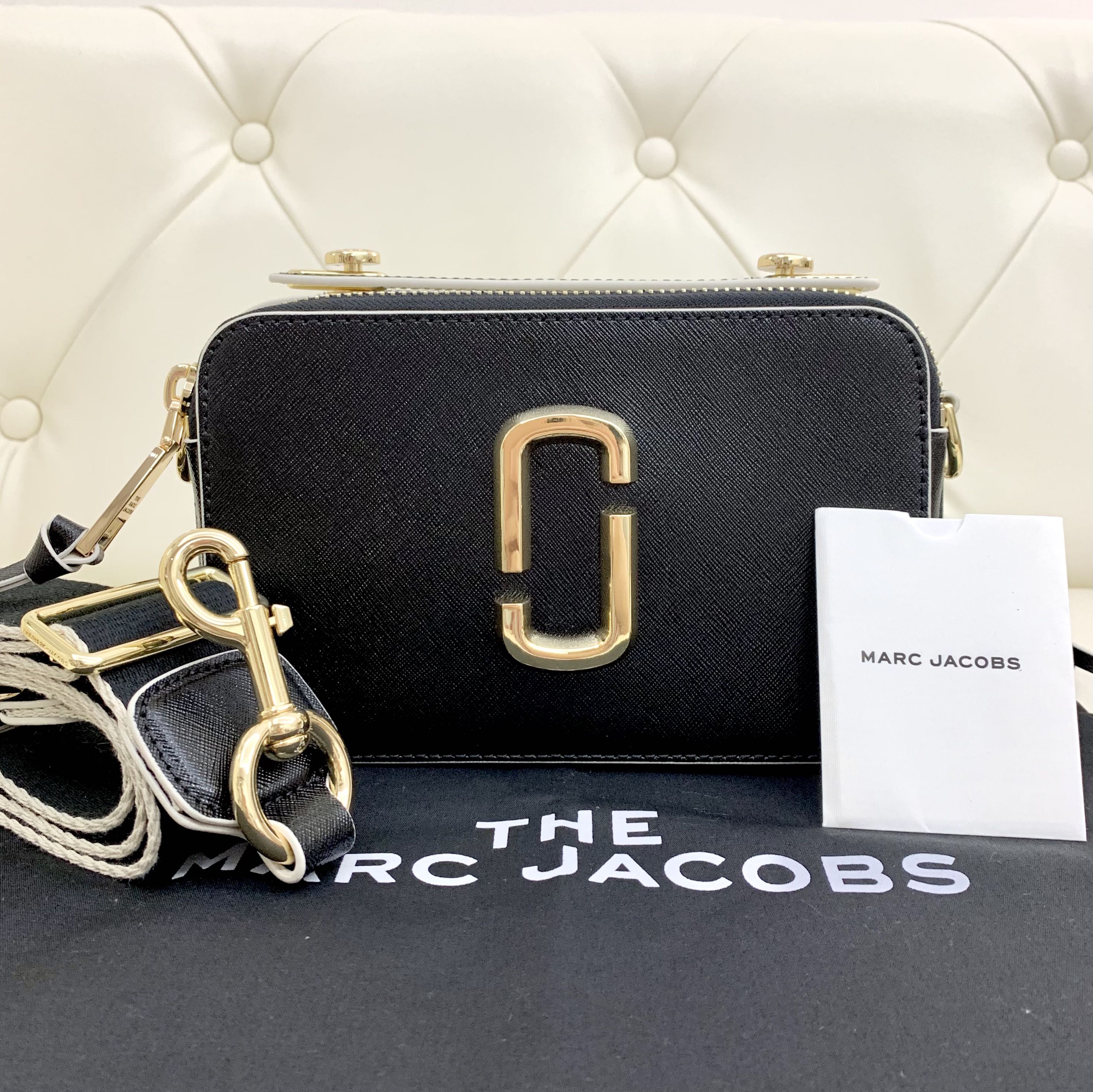 MARC JACOBS The Sure Shot Large MJ Snapshot Black Camera Bag