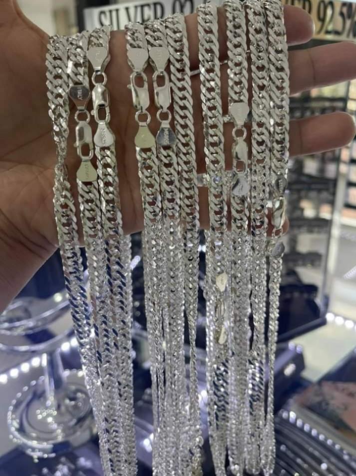 Mens chain doublebarb 8mm 8cut original silver cod cod, Women's Fashion