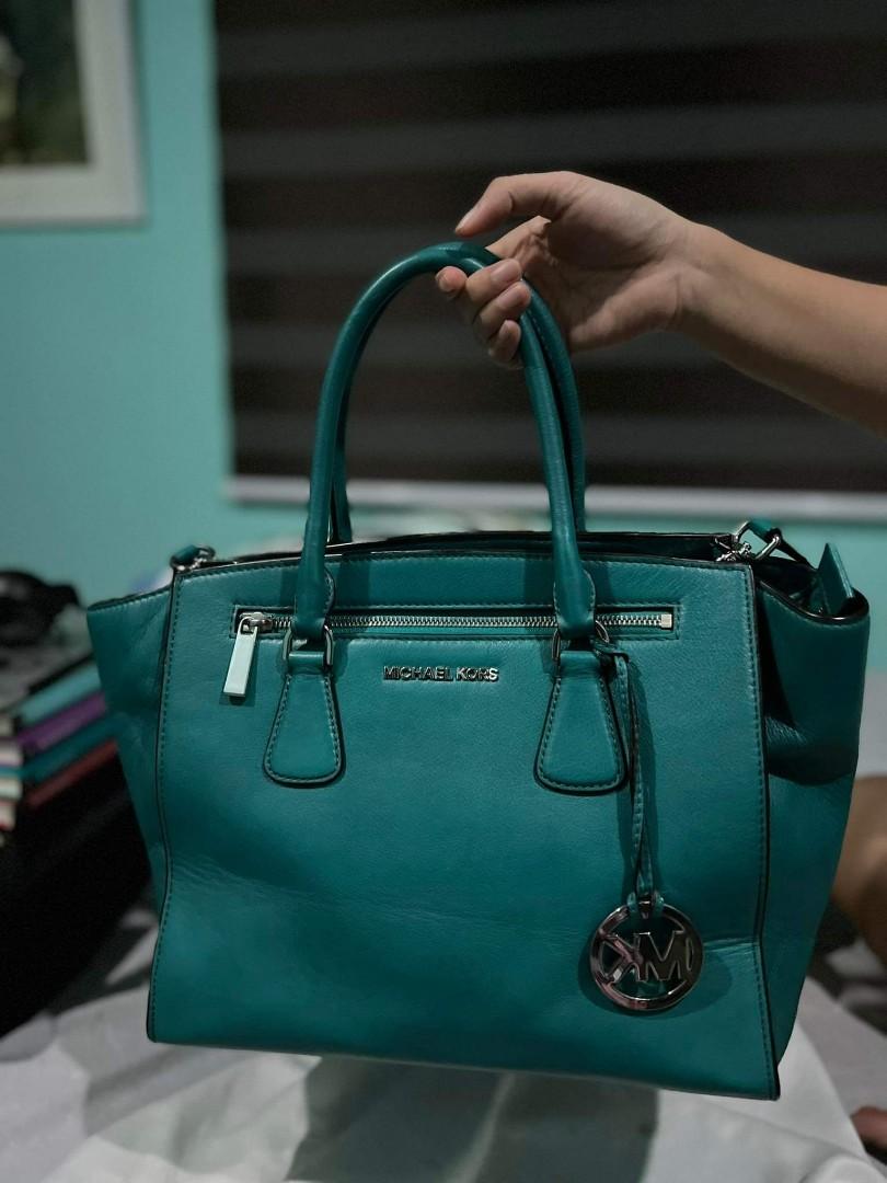 Rush Sale! Michael Kors Sophie Aqua with freebies, Luxury, Bags & Wallets  on Carousell