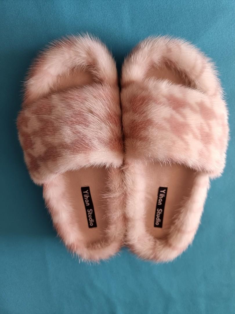 Mink fur shoes best sale