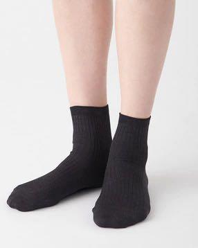 Muji womens silk ribbed socks