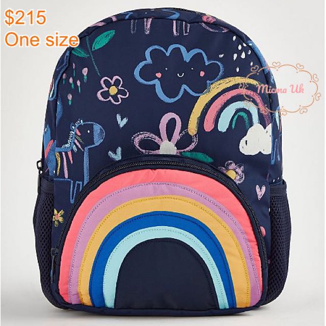🇬🇧英國直送Navy Rainbow Drawing Print 