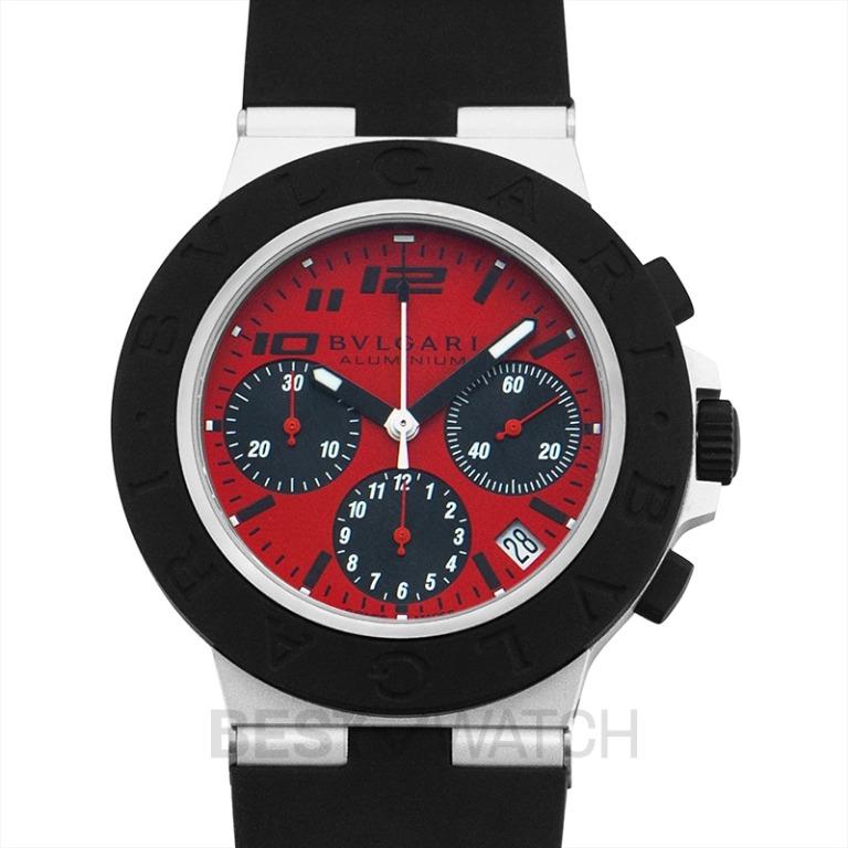 NEW Bvlgari Bvlgari Bvlgari Automatic Red Dial Aluminum Men s