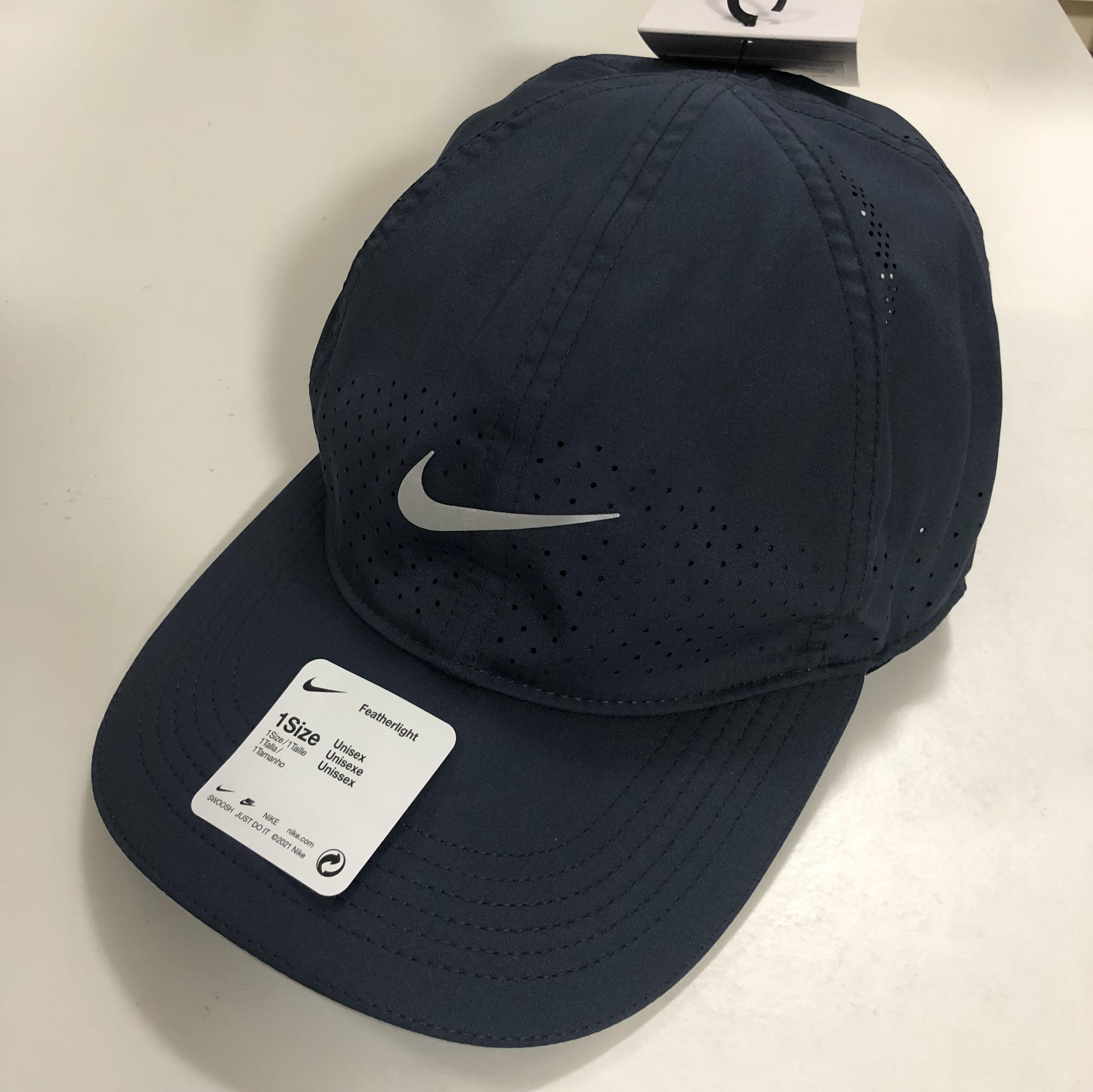 nike featherlight cap blue