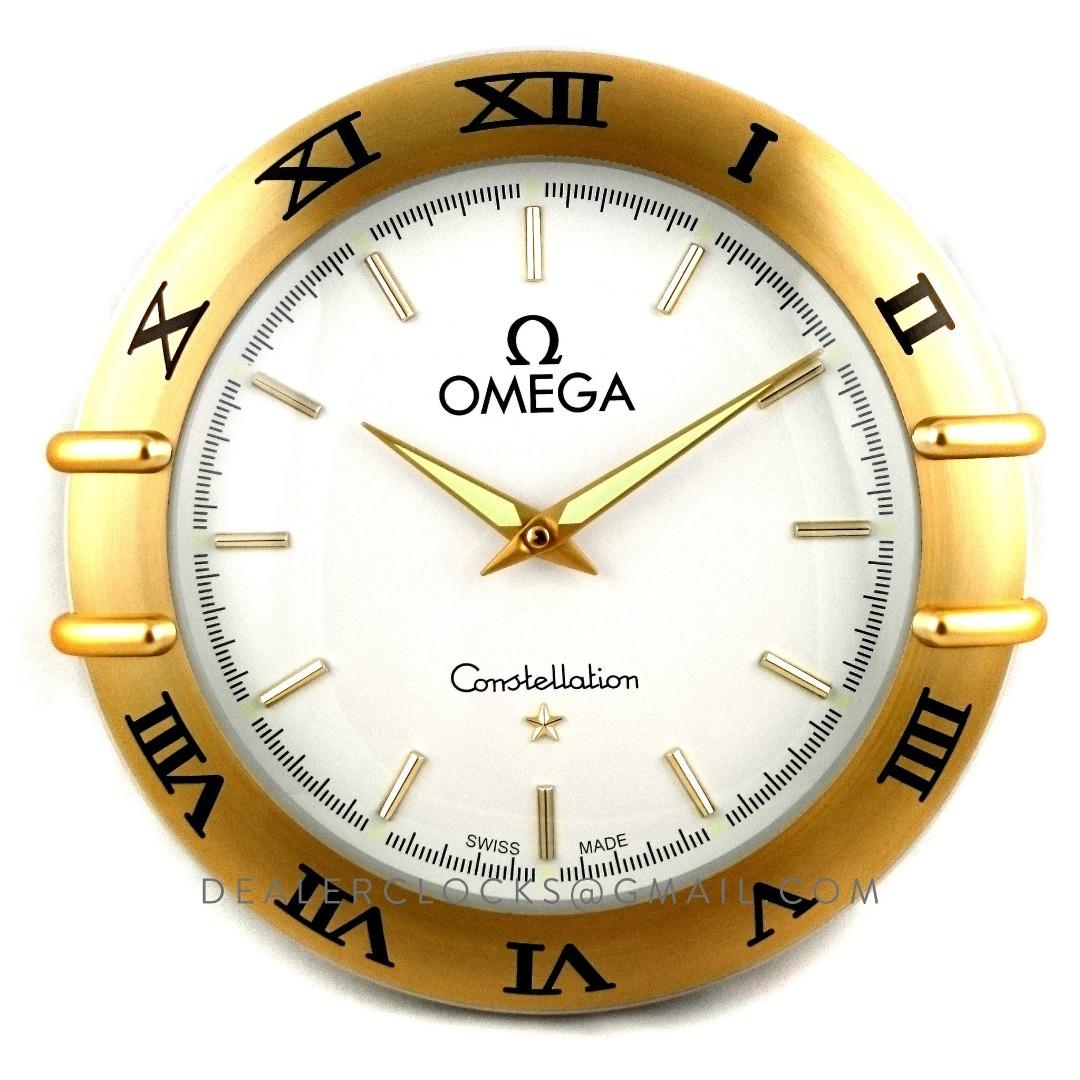 Omega Constellation Gold Wall Clock, Furniture & Home Living, Home