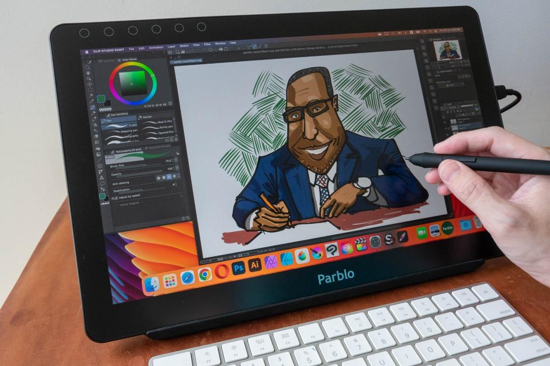 Parblo Coast 16 Pro Graphics Pen Display For Drawing Computers Tech Parts Accessories Monitor Screens On Carousell