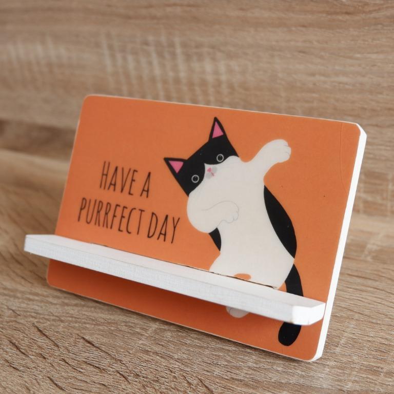 Pawsome: Have A Purrfect Day Cellphone Holder (Category: Mounts & Holders) located in Bulacan. Submitted by yesterday_boutique (Listing ID 1174044109, Image 3). Description: Whether you're watching videos at home or taking a video call at work, it's more convenient to go hands-free on your cellphone. Luckily, Yesterday Boutique knows exactly what you need. Here's our newest product that is purrfect for cat lovers! A durable and eco-friendly cellp