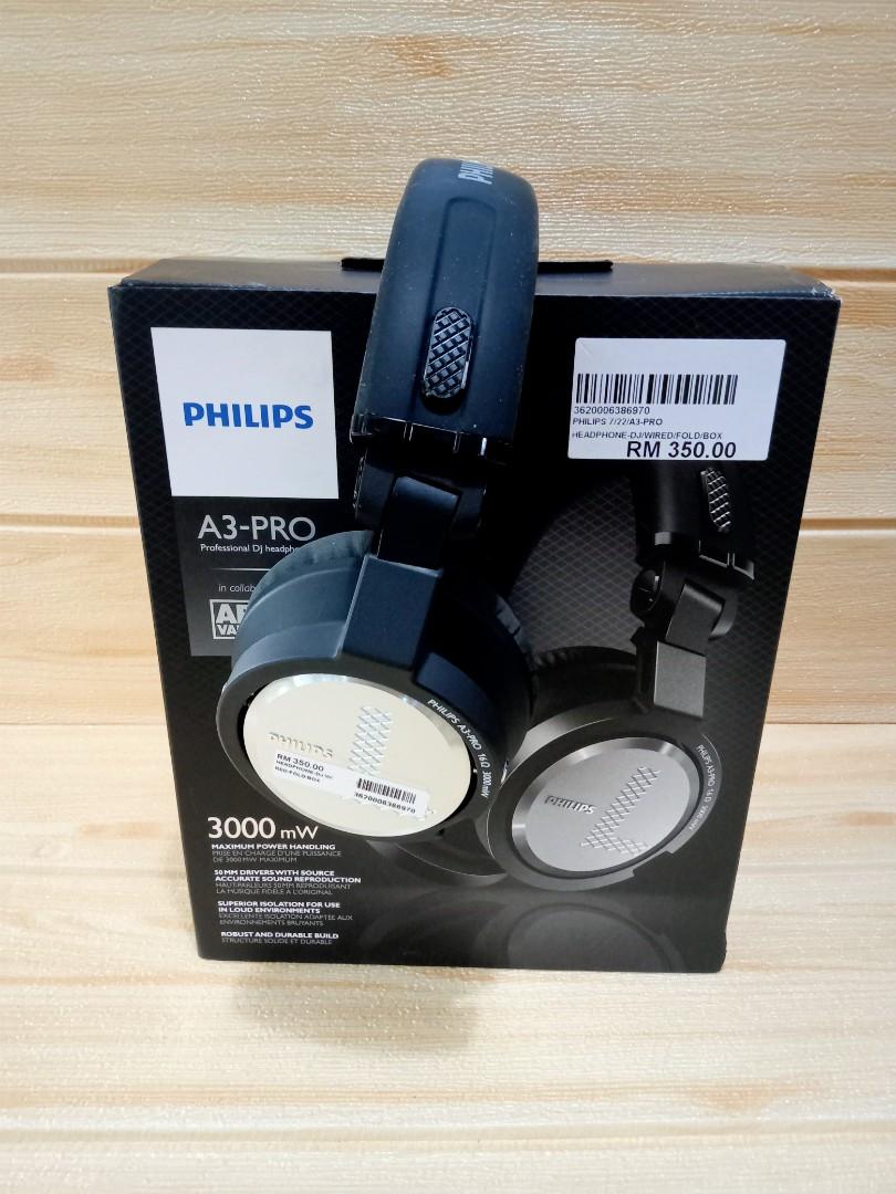 Philips A3-Pro Professional DJ Wired Headphone 3000MW Maximum