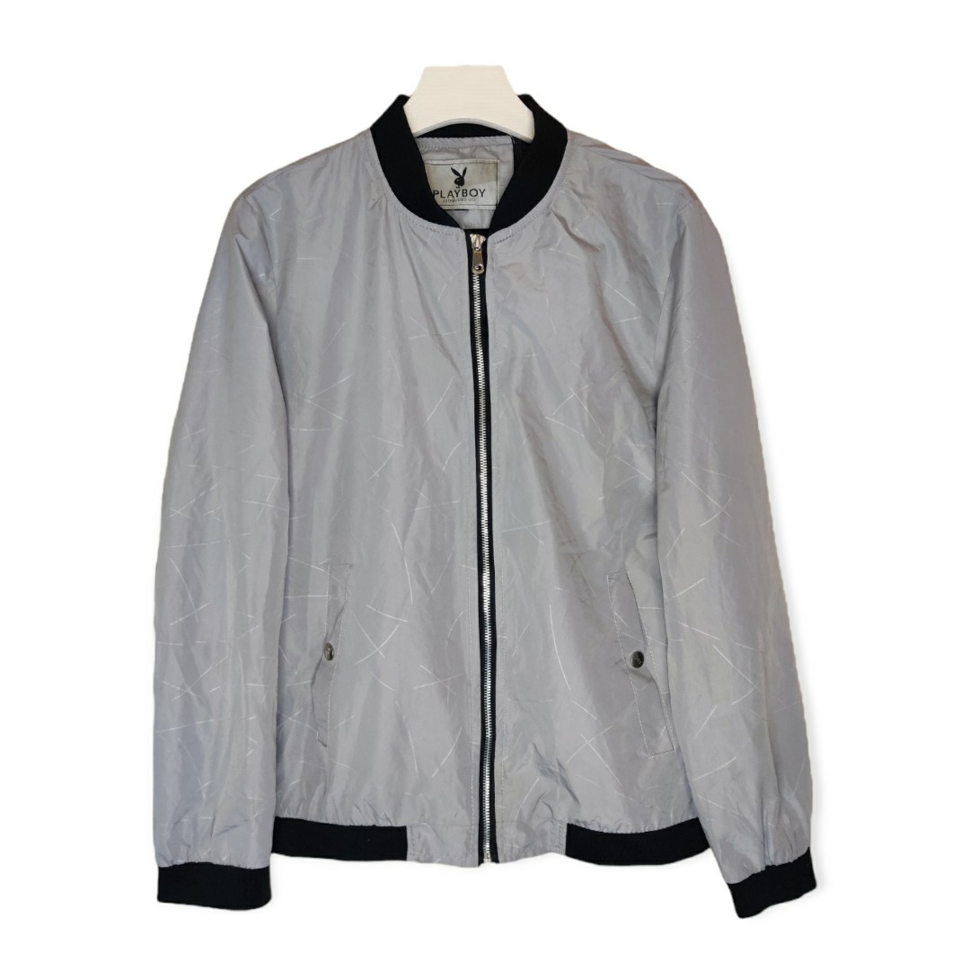S) PLAYBOY Gray Bomber Jacket, Men's Fashion, Coats, Jackets and Outerwear on Carousell S) PLAYBOY Gray Bomber Jacket, Men's Fashion, Coats, Jackets and Outerwear on Carousell