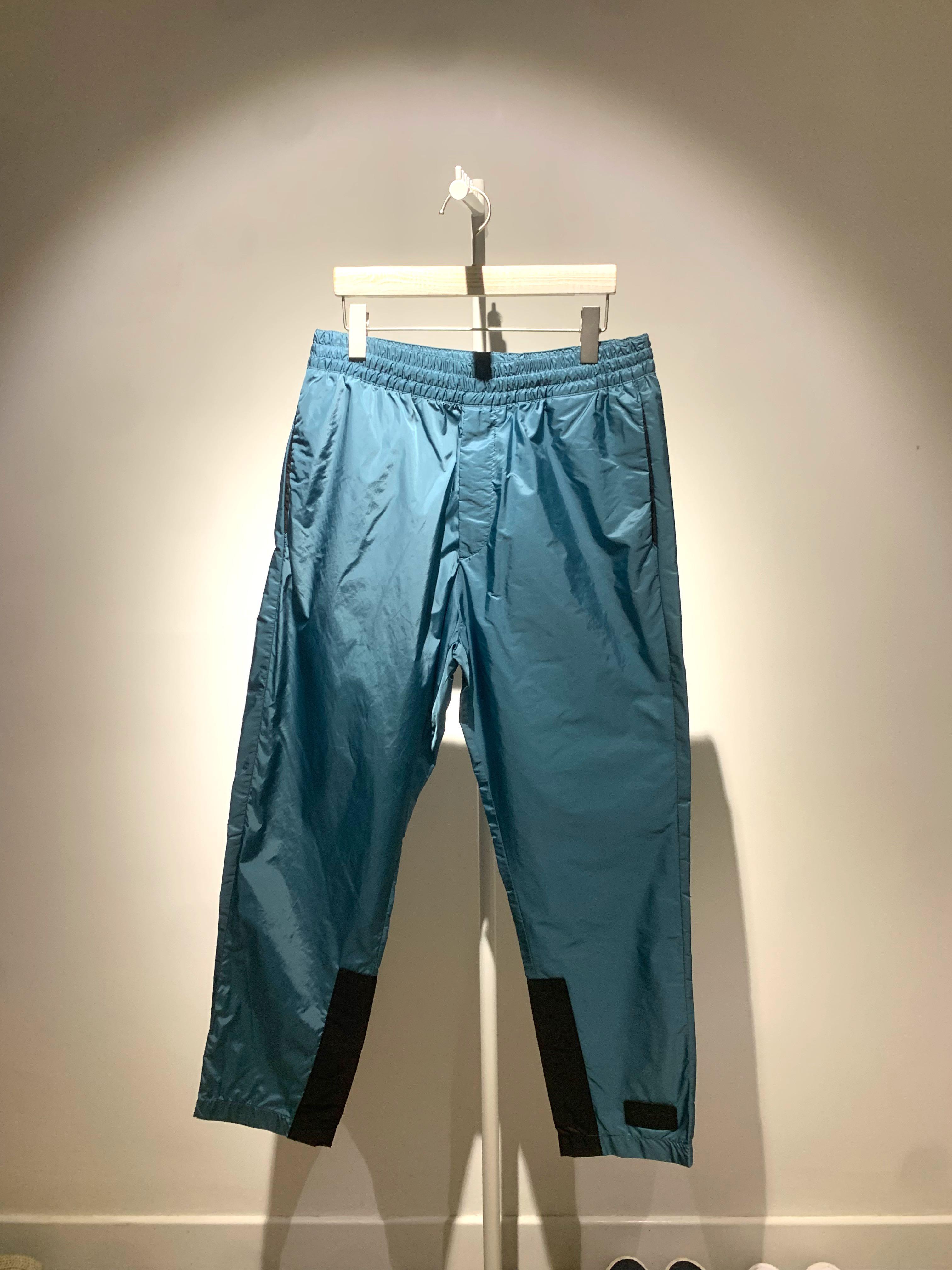 Prada SS18 track pants in nylon, 男裝, 褲＆半截裙, 長褲- Carousell