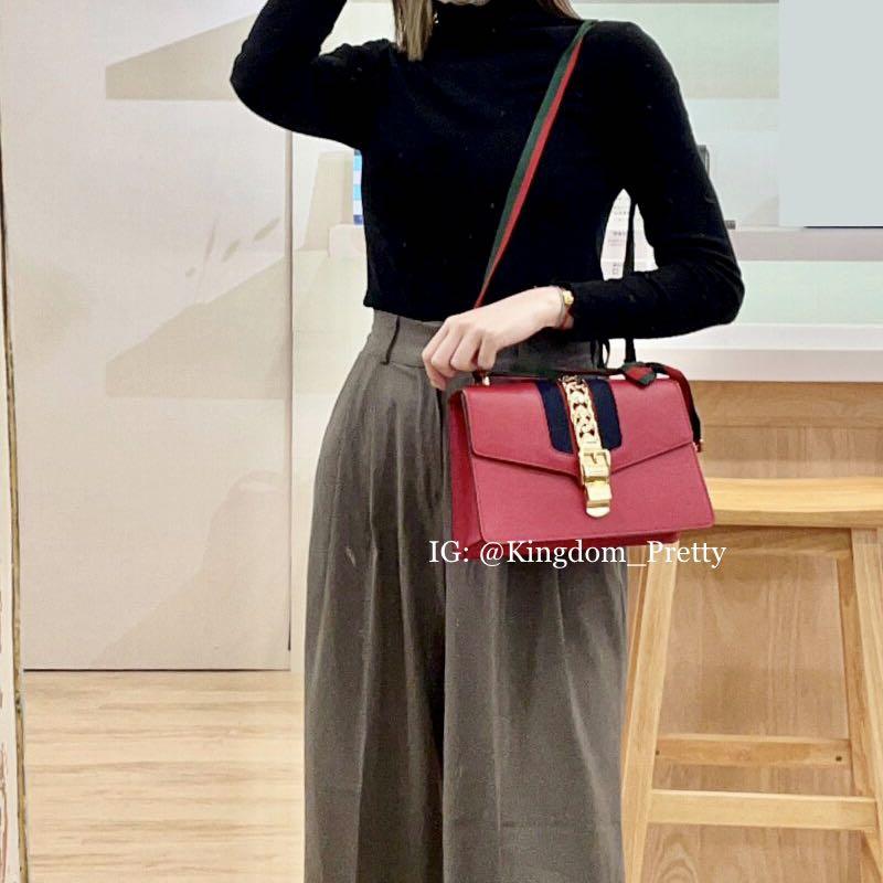 Pre order Gucci Sylvie Small Size Red Flap Bag Luxury Bags Wallets on Carousell
