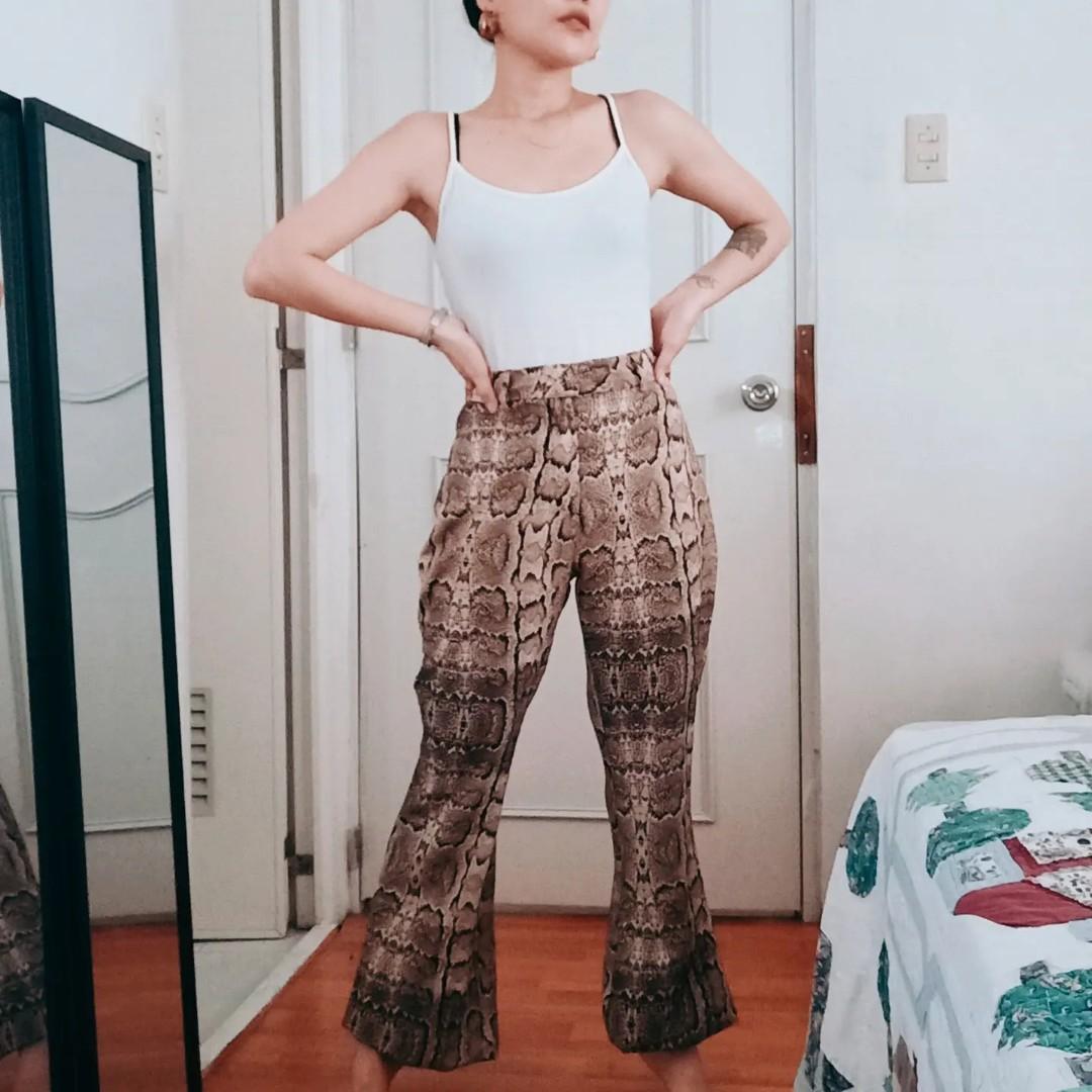 Snake print bell bottoms store