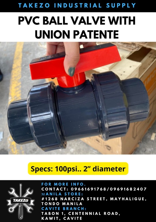 PVC Ball Valve with Union Patente, Commercial & Industrial, Industrial