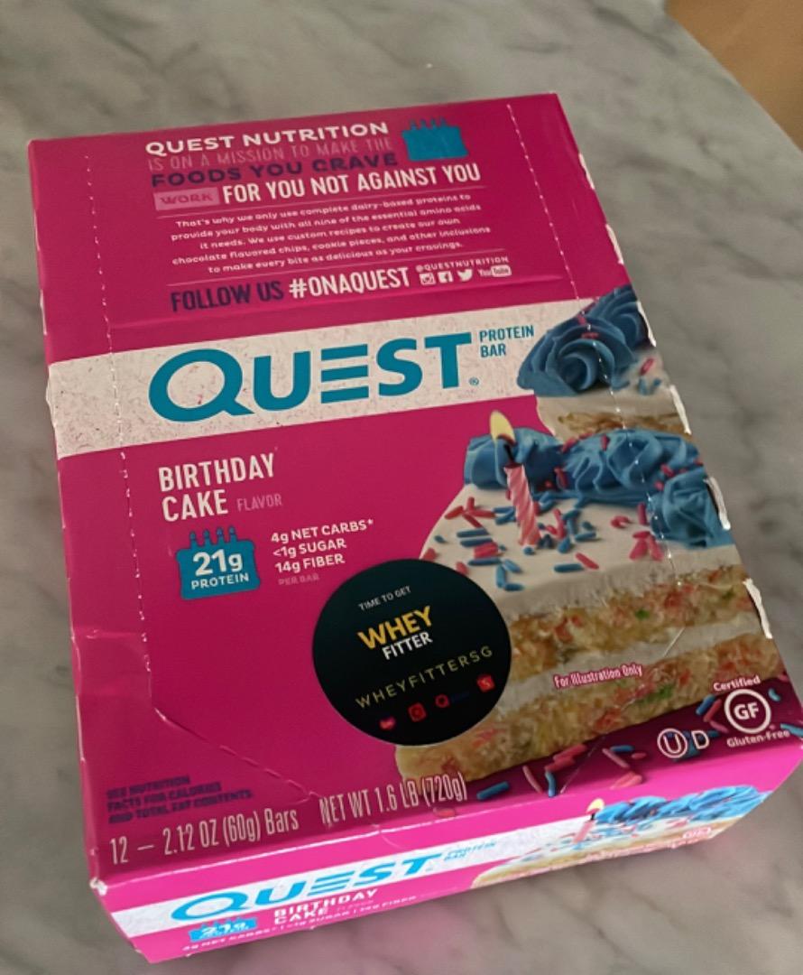 Quest Birthday Cake Flavor Protein bar, Food & Drinks, Packaged