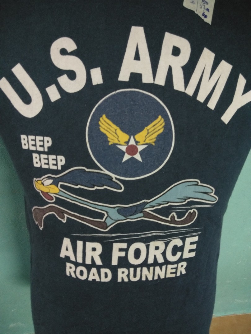 Rare!! Vintage US Air Force Road Runner Tshirt Spellout Wile E ...