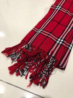 Red Tartan Scarf / Shawl