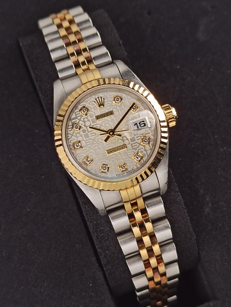 Rolex Datejust 26mm computer face with diamonds