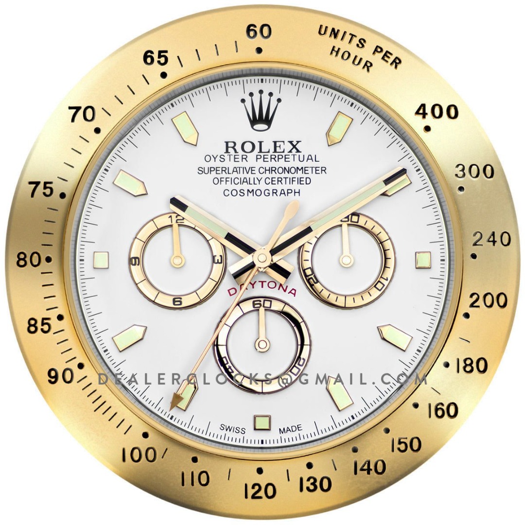 Gold rolex wall top clock