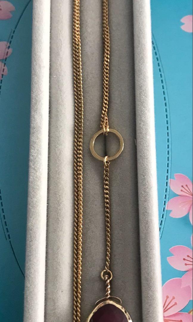 Gold plated top brass necklace