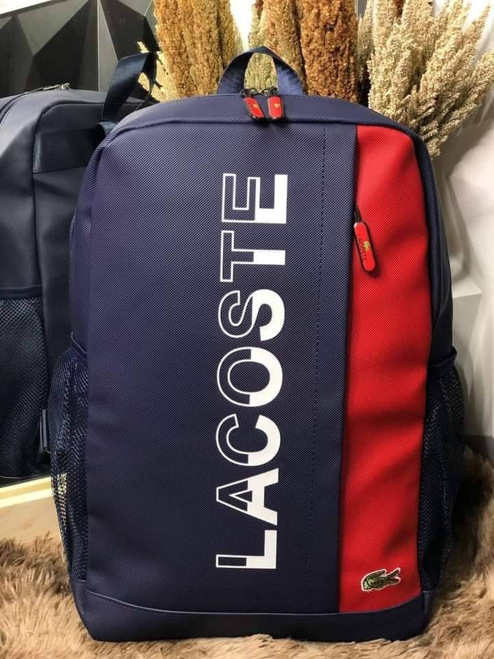 Lacoste Backpack Blue Bags for Men for sale