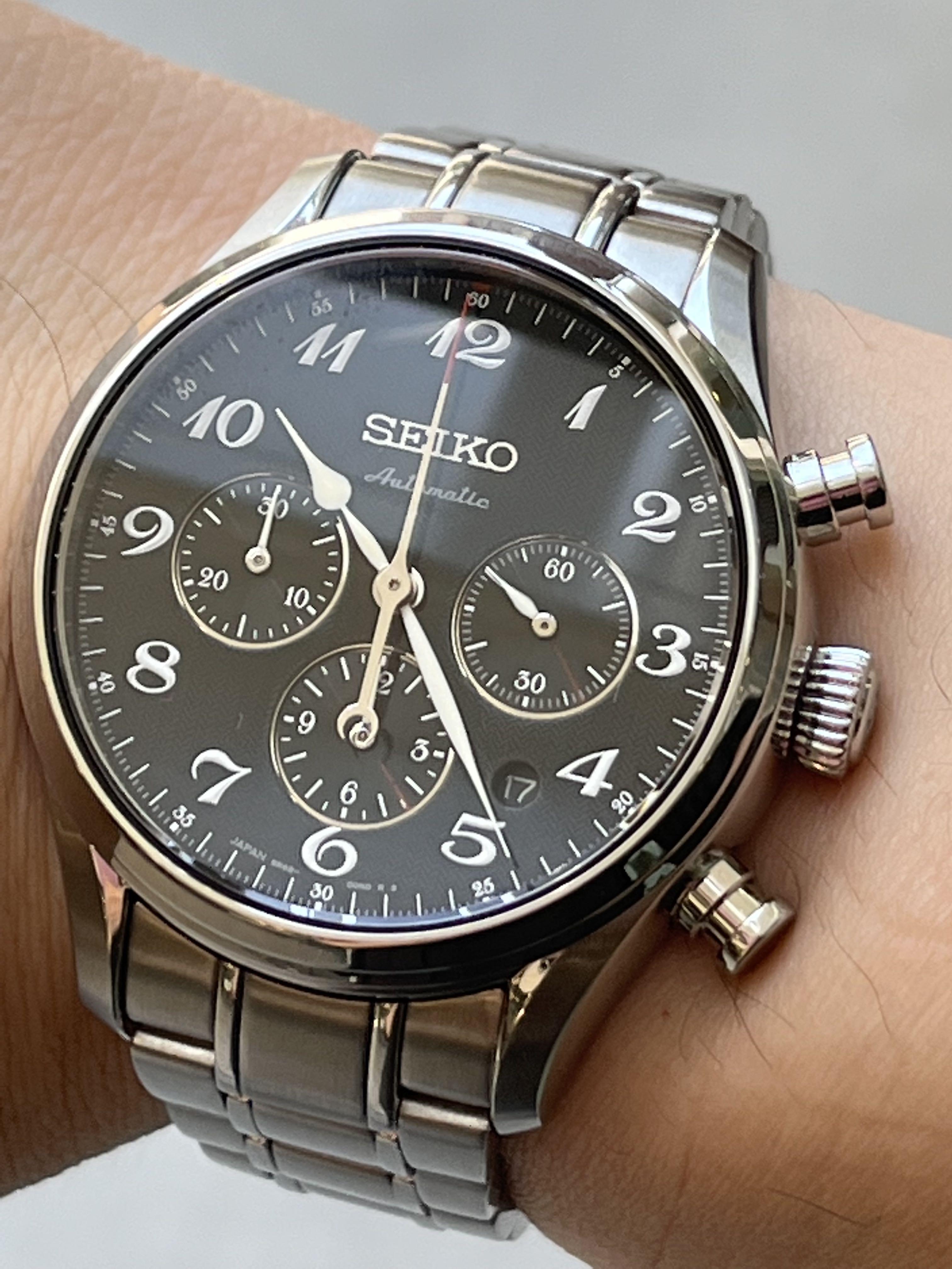 超筍超美品SEIKO SARK009 Presage chronograph fullset, 名牌, 手錶- Carousell