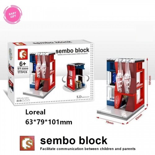 Sembo Block Collection Loreal Mini Street Building Blocks, Hobbies ...
