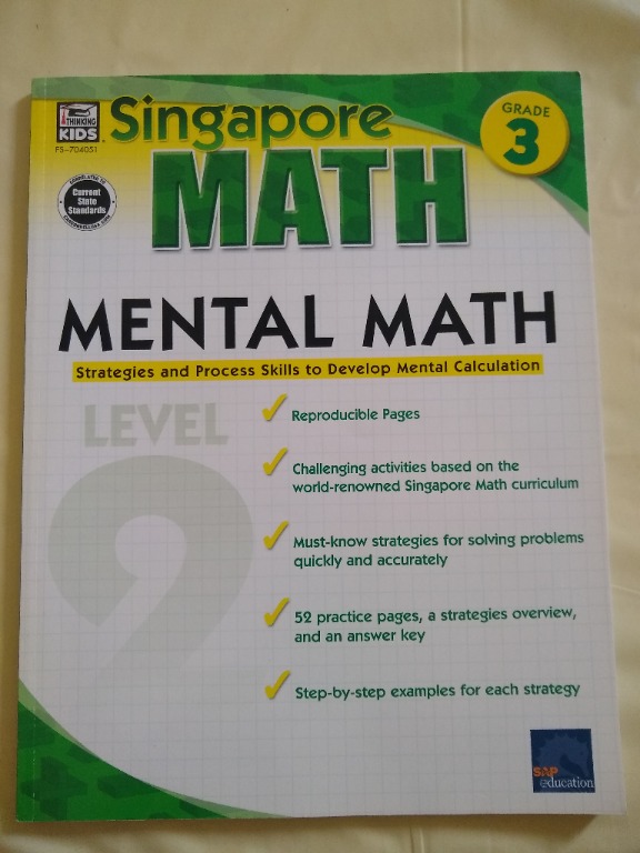 Singapore Math Mental Math Grade 3, Hobbies & Toys, Books ...