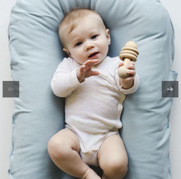 Snuggle Me Organic Lounger Bundle Natural Lounger with Skye Cover