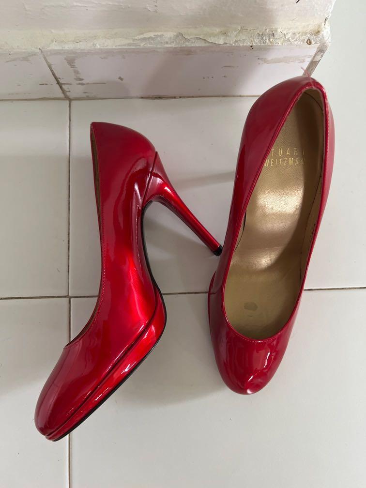 Red stuart weitzman best sale pumps