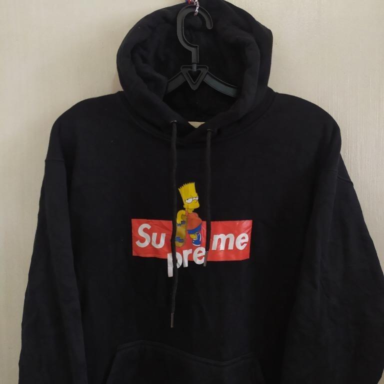 Supreme Simpsons Black Hoodie Jacket Men s Fashion Coats