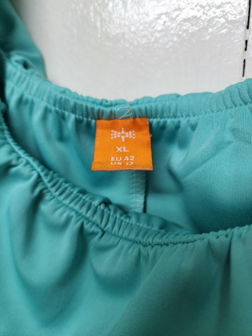 Teal offshoulder dress (Category: Dresses) located in Manila. Submitted by Ro_stuff (Listing ID 1174063703, Image 2). Description: XL on tag.