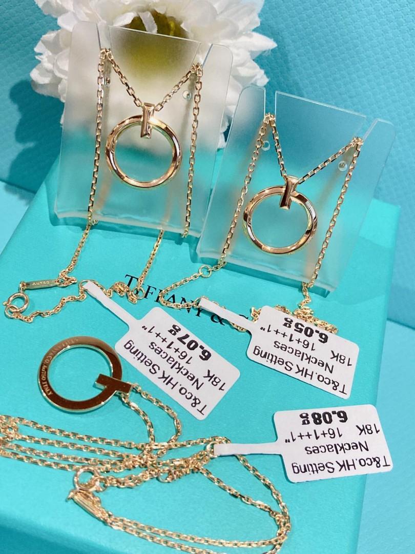 TIFFANY TT1 CIRCLE PENDANT NECKLACE Women s Fashion Jewelry