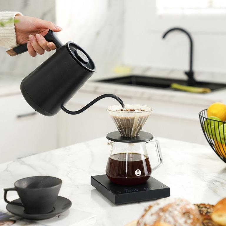 Timemore Fish Smart Electric Coffee Kettle 600ML, Gooseneck Pour Over