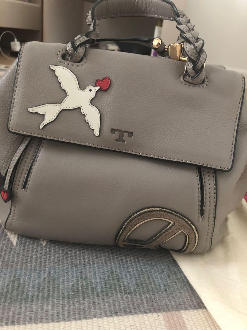 Tory burch small half moon satchel on sale