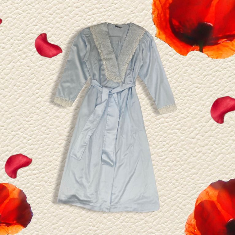 Vintage Christian Dior Satin Robe, Women's Fashion, Undergarments