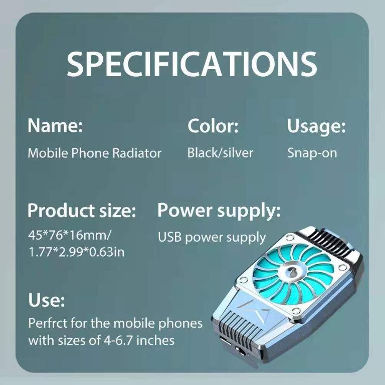 Wireless H15 Universal Portable Mobile Phone Game Cooler Cooling Fan  Radiator iPhone Fast Cooling, Mobile Phones & Gadgets, Mobile & Gadget  Accessories, Other Mobile & Gadget Accessories on Carousell