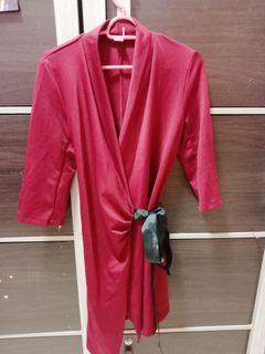 Wrap tie dress