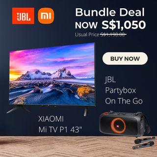 Xiaomi Mi TV P1 43" + JBL PartyBox On-The-Go (Bundle Deal)