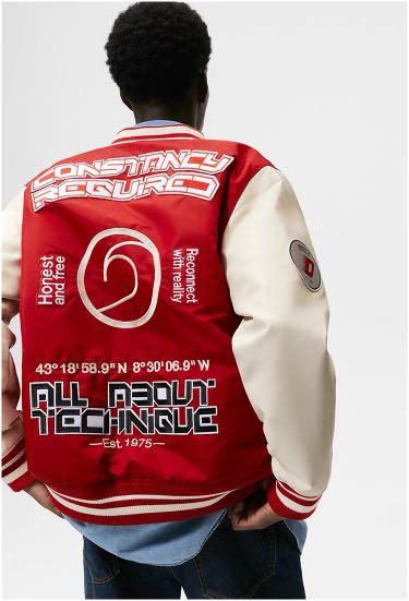 Zara varsity jacket red Clearance