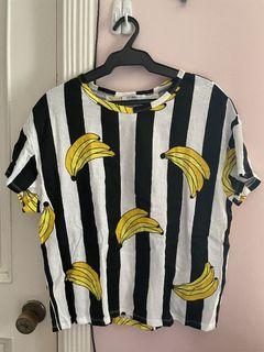 Zara Striped Banana Shirt