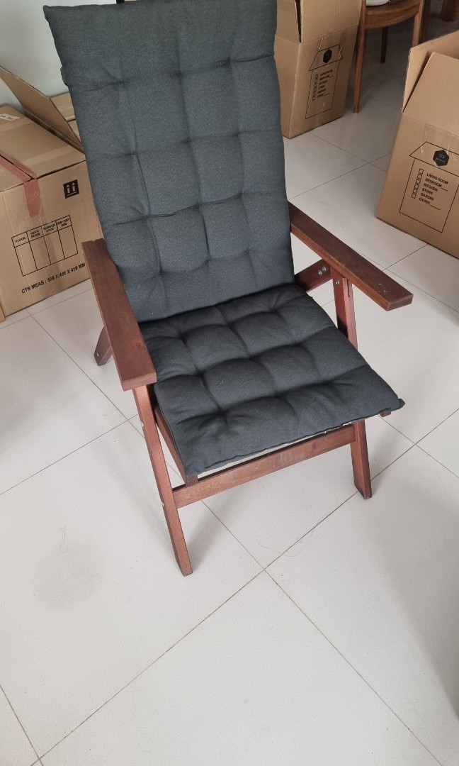 6* ikea applaro outdoor reclining chairs with cushions, Furniture