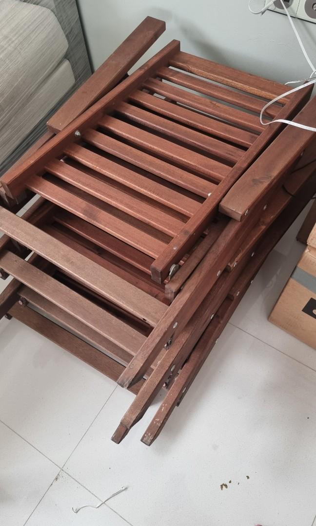 6* ikea applaro outdoor reclining chairs with cushions, Furniture