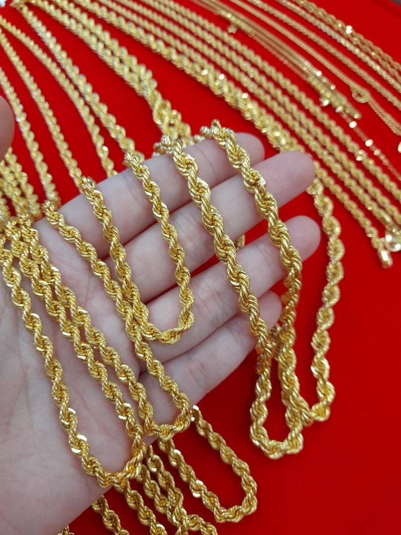 916 Gold Rope Chain Installment Women s Fashion Jewelry
